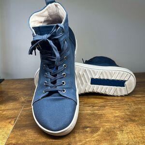 Birkenstock Bartlett Hi Top Sneakers Men’s 10 Tennis Shoes Canvas Leather Skater